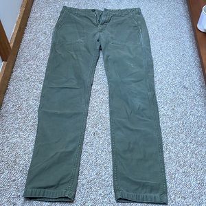 Tellason CPO military trousers in olive drab, size 32